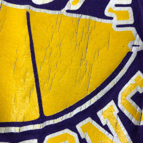 VTG 80s NBA Champ Los Angeles Lakers Shirt Adult Small* Purple Single Stitch Tee - Picture 2 of 12